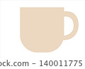 Simple beige coffee cup design 140011775