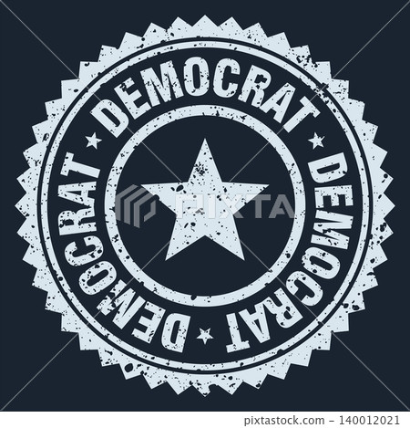 democrat white grunge round stamp. democrat stamp democrat white grunge round stamp. democrat stamp 140012021