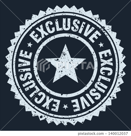 exclusive white grunge round stamp. exclusive stamp 140012037