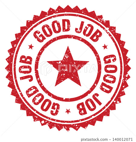 good job red grunge round stamp. good job stamp 140012071