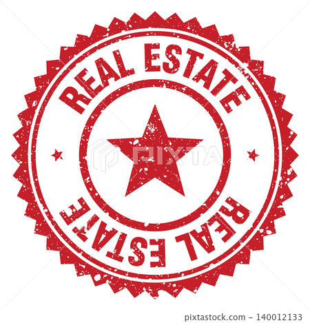 real estate red grunge round stamp. real estate stamp real estate red grunge round stamp. real estate stamp 140012133