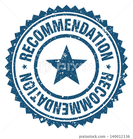 recommendation blue grunge round stamp. recommendation stamp recommendation blue grunge round stamp. recommendation stamp 140012136