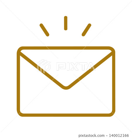 A simple envelope icon design representing a new email notification. A simple envelope icon design representing a new email notification. 140012166