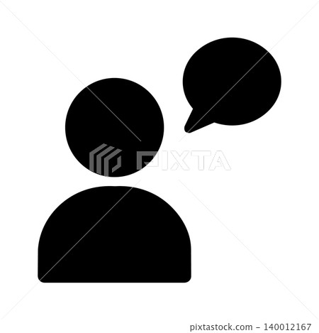 Simple character icons representing conversation and communication Simple character icons representing conversation and communication 140012167