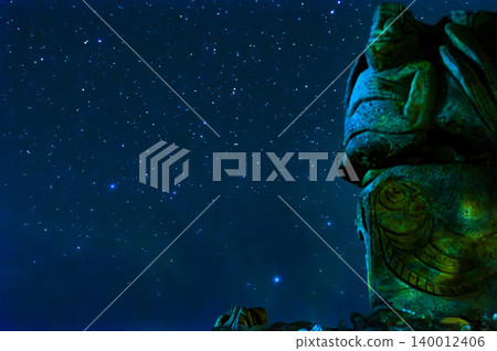 Starry sky as seen in the night sky over Easter Island 002 Starry sky as seen in the night sky over Easter Island 002 140012406
