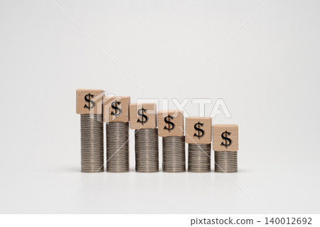 The image of money going down The image of money going down 140012692