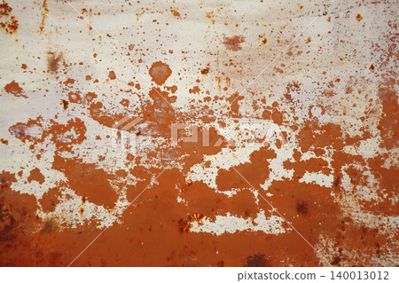 Rust Spreading Across White Metal Surface, Organic Mottled Corrosion Abstract Texture Background Rust Spreading Across White Metal Surface, Organic Mottled Corrosion Abstract Texture Background 140013012