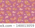 Pink Paisley seamless pattern, vector eps Pink Paisley seamless pattern, vector eps 140013059