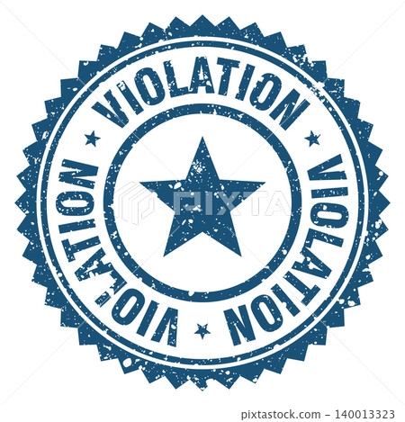 violation blue grunge round stamp. violation stamp 140013323