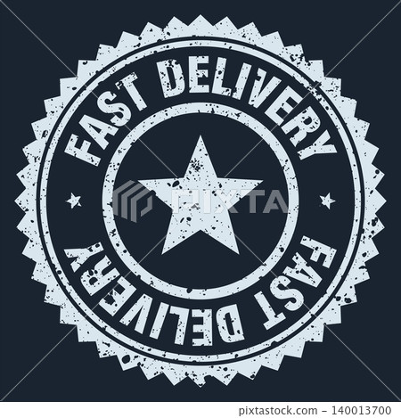 fast delivery white grunge round stamp. fast delivery stamp 140013700