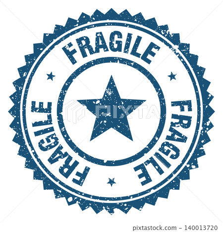 fragile blue grunge round stamp. fragile stamp fragile blue grunge round stamp. fragile stamp 140013720