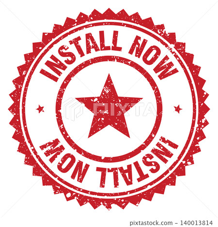 install now red grunge round stamp. install now stamp install now red grunge round stamp. install now stamp 140013814