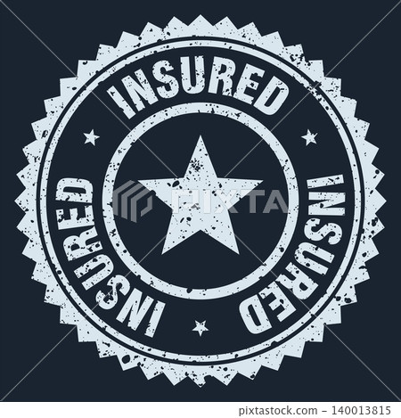 insured white grunge round stamp. insured stamp insured white grunge round stamp. insured stamp 140013815
