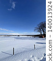 晴朗的冬日，湛藍的天空，純白的雪地。 140013924