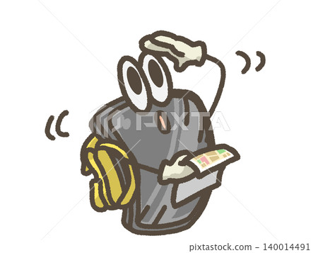 Illustration of a smartphone with a face Illustration of a smartphone with a face 140014491