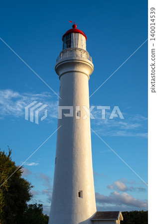 Split Point Lighthouse at sunset in Aireys Inlet, Great Ocean Road, Australia 140014539
