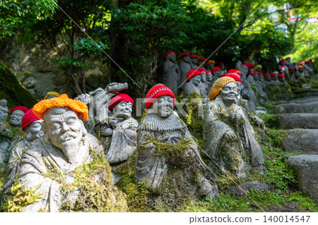 Jizo Bosatsu statues at Daisho-in Temple, Miyajima Island, Japan Jizo Bosatsu statues at Daisho-in Temple, Miyajima Island, Japan 140014547