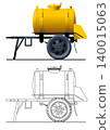 Vector retro tank trailer 140015063