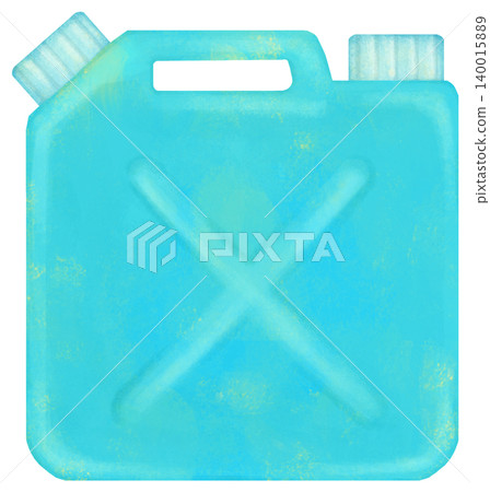 Illustration of a blue plastic container 140015889