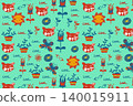 Abstract cats seamless animals nature pattern. Abstract cats seamless animals nature pattern. 140015911