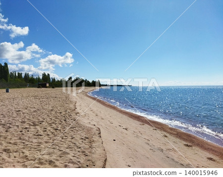 Sandy area by the lake Sandy area by the lake 140015946
