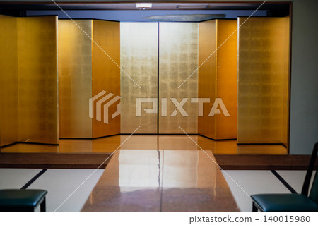【#Japanese-style room】Gold folding screen 140015980