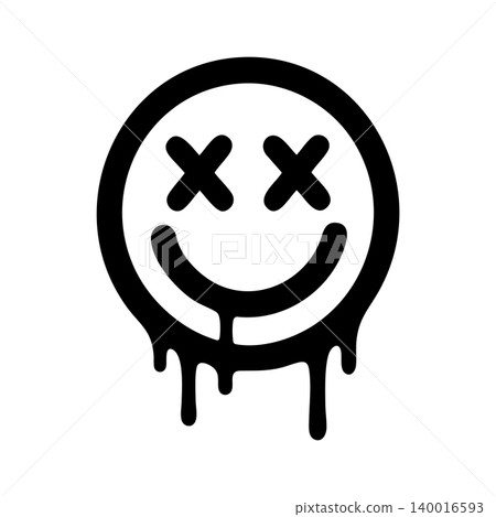Graffiti smiley face icon Graffiti smiley face icon 140016593