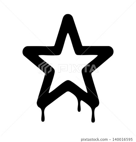 Graffiti star outline icon Graffiti star outline icon 140016595