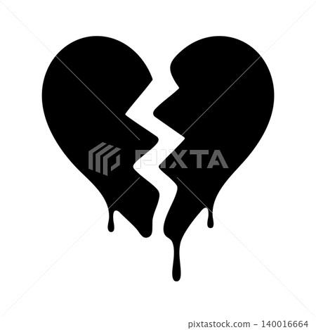 Graffiti broken heart icon Graffiti broken heart icon 140016664