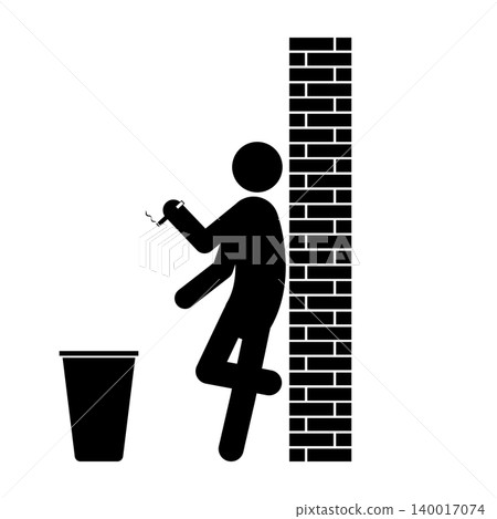 Smoking area sign with stick figure vector illustration Smoking area sign with stick figure vector illustration 140017074