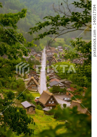 Shirakawa-go in the rain 140017394