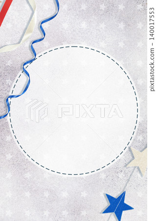 American Patriotic Celebration Template with Circular Copy Space 140017553