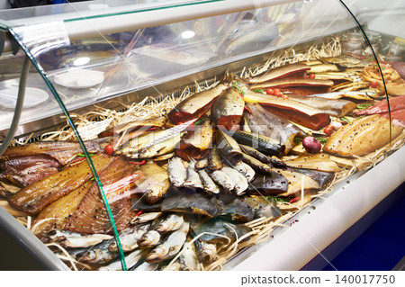 Smoked fish in shop Smoked fish in shop 140017750