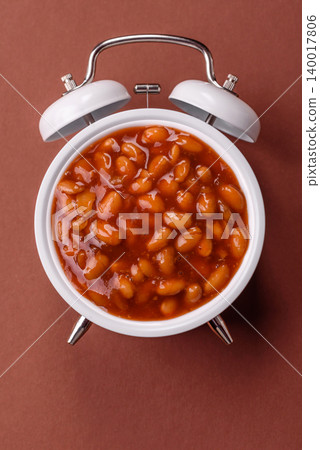 Beans in tomato sauce, a canned stew for the dinner table. Beans in tomato sauce Beans in tomato sauce, a canned stew for the dinner table. Beans in tomato sauce 140017806