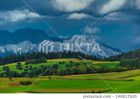 Picturesque Alps mountains landscape in summer Picturesque Alps mountains landscape in summer 140017820