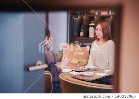 People spending time in the luxurious space of the hotel People spending time in the luxurious space of the hotel 140018066