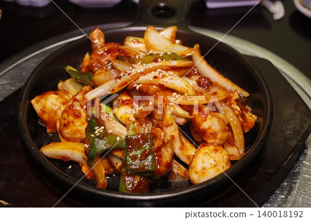 Spicy Korean Stir-Fry in Iron Skillet Spicy Korean Stir-Fry in Iron Skillet 140018192