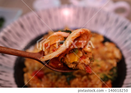 Spicy Korean Rice Bowl with Spoon 140018250