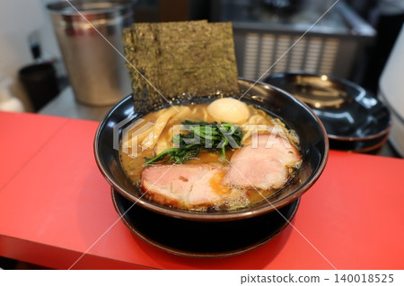 Steaming Ramen Bowl with Toppings Steaming Ramen Bowl with Toppings 140018525