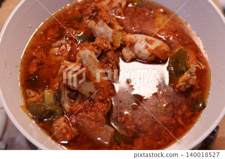 Spicy Chicken Soup with Green Peppers Spicy Chicken Soup with Green Peppers 140018527