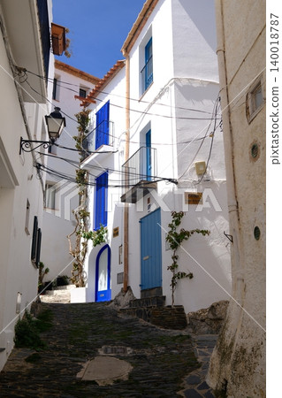 Beautiful mediterranean White Houses of Cadaques Costa Brava Spain 140018787