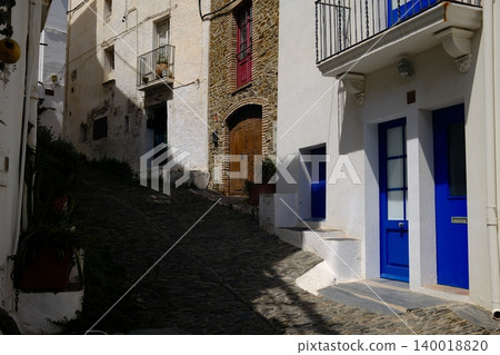 Beautiful mediterranean White Houses of Cadaques Costa Brava Spain Beautiful mediterranean White Houses of Cadaques Costa Brava Spain 140018820