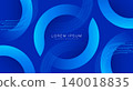 Abstract blue geometric background. Modern design. Futuristic technology concept. Suit for poster, banner, brochure, cover, website, flyer. Vector illustration 140018835