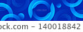 Futuristic abstract background with glowing lines. Modern blue geometric shapes design elements. Future technology concept. Suit for business, cover, header, corporate, banner, website 140018842