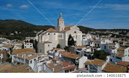 Beautiful mediterranean White Houses of Cadaques Costa Brava Spain Beautiful mediterranean White Houses of Cadaques Costa Brava Spain 140018875