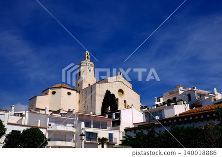 Beautiful mediterranean White Houses of Cadaques Costa Brava Spain Beautiful mediterranean White Houses of Cadaques Costa Brava Spain 140018886