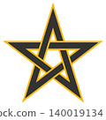 Left-handed interlaced pentagram 140019134