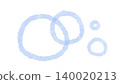Circle and bubble illustration, light blue hand-drawn watercolor material 140020213