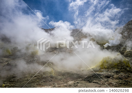 Smoke rising from Mount Iwo 140020298