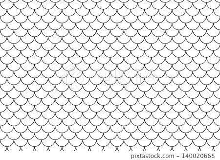 Fish scale seamless pattern. Mermaid, dragon, snake scales background. Water wave, roof tiles black line wallpaper. Mermaid tail pattern. Snake skin, fish endless texture. Japanese minimal ornament. Fish scale seamless pattern. Mermaid, dragon, snake scales background. Water wave, roof tiles black line wallpaper. Mermaid tail pattern. Snake skin, fish endless texture. Japanese minimal ornament. 140020668